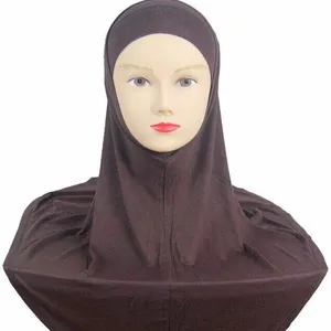 Jersey Arab Elastis Wanita, Syal Jilbab Amira Medium 2 Potong