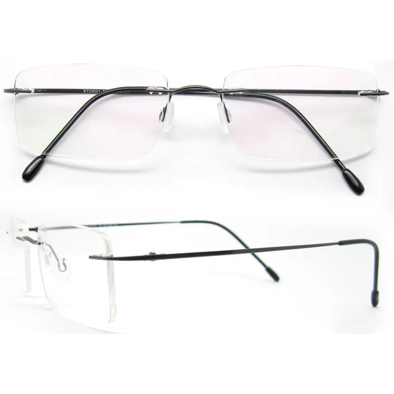 Yeni titanyum çerçevesiz gözlük çerçevesi süper esnek erkek gözlük çerçeveleri gümüş gözlük çerçeveleri
