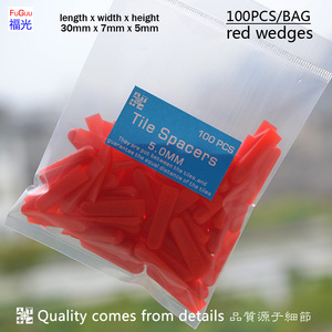 RTS- ตัวคั่นกระเบื้องสีแดง, ตัวคั่นพลาสติก, 100 ชิ้น/ถุง - Product Image 4