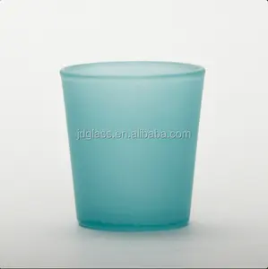 الأزرق الفيروز اسطوانة زجاجية كأس شمعة برطمان أبيض لتعبئة مستحضرات التجميل الزجاج حامل شموع مناسبات