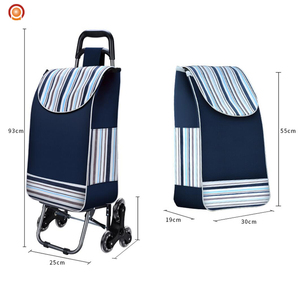 Logotipo personalizado 600d Oxford plegable peso ligero portátil carrito <span class=keywords><strong>de</strong></span> compras carro - Product Image 6