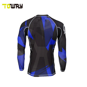 En blanco <span class=keywords><strong>Bjj</strong></span> Mma <span class=keywords><strong>Rash</strong></span> Guard Fabricante - Product Image 2