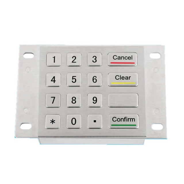 OEM Waterproof Alphabetic Rugged Usb Numeric Metal Kiosk Mounted Keypad