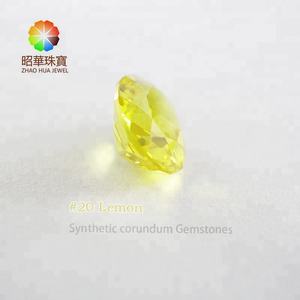 12*10 타원형 컷 #20 레몬 사파이어 커런덤 옐로우 보석 - Product Image 5