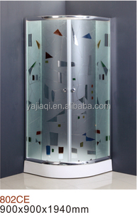 Diseño de la casa prefab homes plata clear glass ABS <span class=keywords><strong>Al</strong></span> aleación marco simple habitación de ducha - Product Image 3