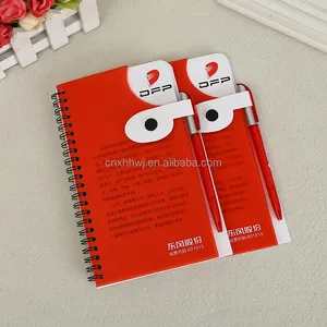 Hardcover Custom Notebook Printen Spiraal Pocket Notebook Met Pen Houder