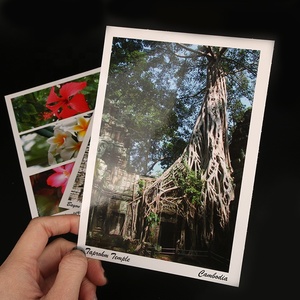 OEM de felicitación gracias tarjetas de impresión DE PAISAJE DE LA LAMINACIÓN brillante de colorantes de papel de tarjetas postales para las colecciones - Product Image 2