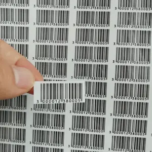 Adesivo auto-adesivo de código de barras, etiqueta/etiqueta com impressão de número série