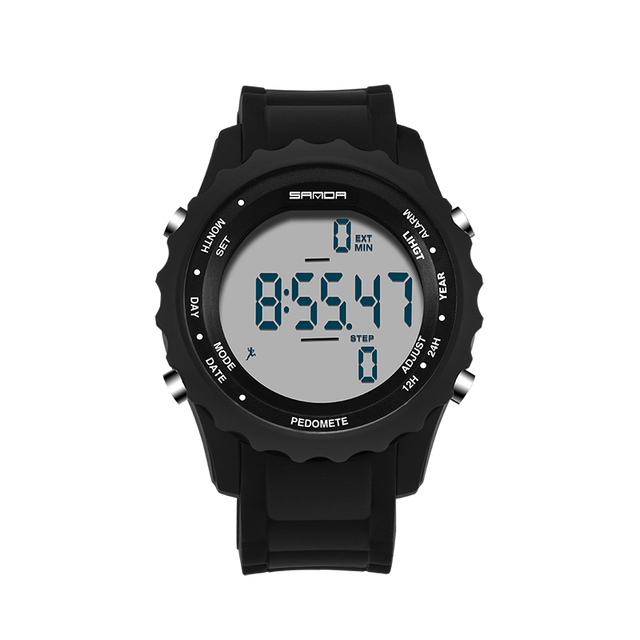 Sanda Step Watch Pedometer Digital Watches Men Ladies