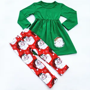 Boutique navidad niños niña conjunto, Navidad bebé niñas traje, Navidad volantes niño Niñas Ropa traje