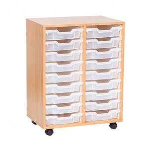 Armadio di stoccaggio per giocattoli per bambini in legno per scuola <span class=keywords><strong>Montessori</strong></span> educativo rimovibile di alta qualità con 10 vassoi poco profondi - Product Image 5