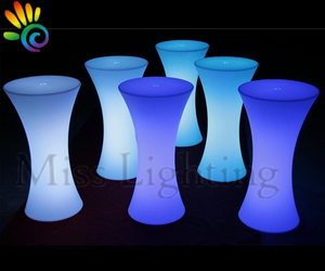 Modern Designed Mobile Luminous LED Lights Battery Powered <strong>Mini</strong> Glowing <strong>Bar</strong> Cocktail <strong>Table</strong> &amp; Chairs for Outdoor Parties Parks