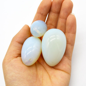 Uova di Opalite all'Ingrosso, <span class=keywords><strong>Pietre</strong></span> <span class=keywords><strong>Curative</strong></span> Intagliate per <span class=keywords><strong>Chakra</strong></span>, per Yoga Yin ed Esercizi del Pavimento Pelvico - Product Image 6