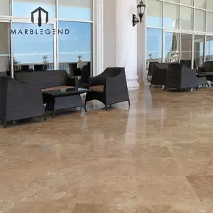 wholesale flooring tile filled Honed italian Noce marble travertine tiles