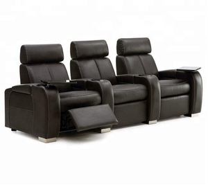 Canapé inclinable avec rétro-éclairage, 3 places en tissu et cuir PU, pour Home cinéma - Product Image 3