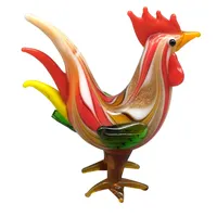 Figurines d'animaux en verre de murano, coq, oiseaux, vente en gros,