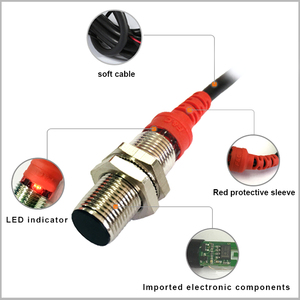 M12 cuerpo corto tiró 2mm detección distancia PNP NO 3 de metal de alambre de <span class=keywords><strong>sensor</strong></span> de detección de proximidad inductivo - Product Image 2