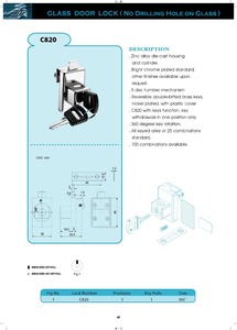 Cierre de empuje de puerta de vidrio deslizante - Product Image 4