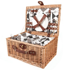 Antigua Casa de Tejido Y Tejido De Mimbre <span class=keywords><strong>Mini</strong></span> Cesta De Mimbre de Picnic - Product Image 5