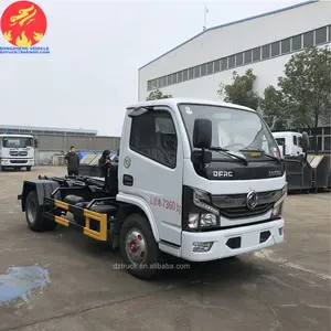 Euro V 5ton Pull Arm Garbage Truck 6cbm Garbage Hook Lift Truck For Sale