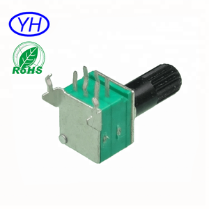 Nhà cung cấp vàng tùy chỉnh Carbon phim 6 pin Dual gang tuyến tính a5k b5k <span class=keywords><strong>Ohm</strong></span> điều khiển âm lượng 9 mét ROTARY Chiết - Product Image 4