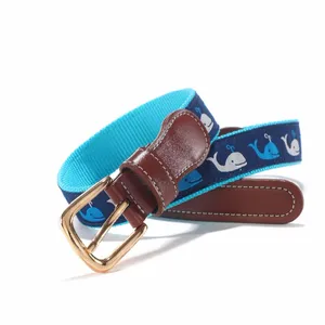 golf belt and needlepoint belt polo leather belt for men kid