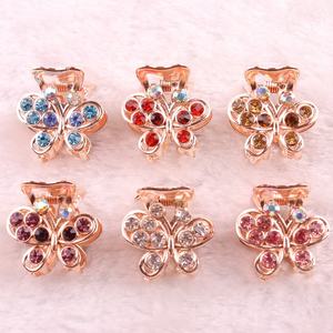 ローズゴールド合金ラインストーンレディースメタルヘアクロークリップ - Product Image 4