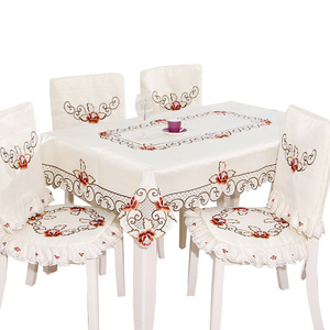 Bán Buôn Giá Rẻ Trắng Wax Bảng Vải, Thêu Ren Nhà Hàng Bảng Vải Lanh, Khách Sạn Cung Cấp Khăn Trải Bàn Thiết Lập 120 Vòng - Product Image 2