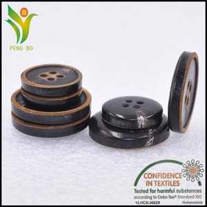 Carbonizado negro traje real botones de cuerno de búfalo - Product Image 6