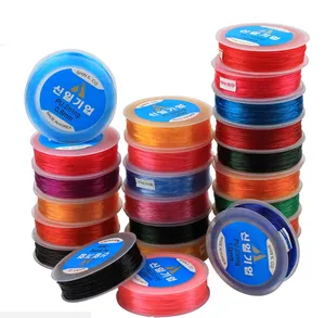 Hochwertige mehrfarbige Korea Crystal Elastic Cord für Perlen draht Crystal Tec Korea