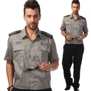 Top Selling white/ gray office security company uniformes de seguridad guardia de seguridad uniforms