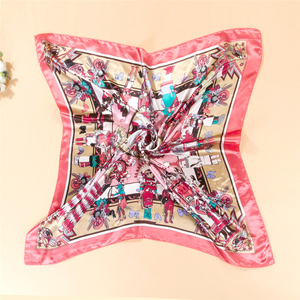 NO MOQ High Quality <strong>Silk</strong> Twill <strong>Scarf</strong> Printed Design square <strong>Head</strong> <strong>Scarf</strong> Women <strong>Sleep</strong> Hair Satin <strong>Silk</strong> <strong>Scarf</strong> - Product Image 5