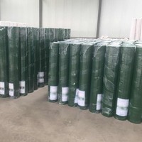 Rouleau de treillis métallique en PVC vert, treillis métallique soudé recouvert de plastique avec des trous carrés