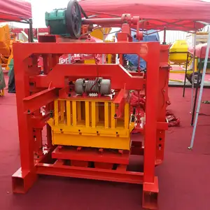Birbirine tuğla makine üretim hattı QTJ4-40B 2 otomatik tuğla makinesi ekolojik modüler katı tuğla şekillendirme makinesi