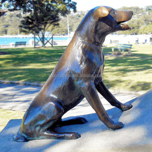 Tuin Decoratieve Levensgrote Liggen Hond Standbeeld Bronzen Greyhound Sculpturen - Product Image 4