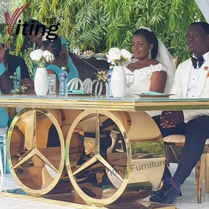 आधुनिक सोने के आयताकार भोजन तालिका विस्तार योग्य बेंज आधार होटल हॉल ग्लास पत्थर सामग्री भोजन कक्ष फर्नीचर - Product Image 4