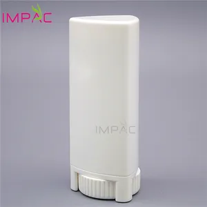 Botella desodorante antiampollas twist up de plástico triangular blanco