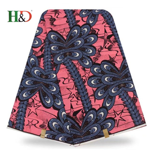 H & D Top 10 Alibaba Chine Véritable Vraie Cire 6 Yards Africain Imprimé <span class=keywords><strong>Tissu</strong></span> De Soie Pour <span class=keywords><strong>la</strong></span> Vente En Gros - Product Image 1