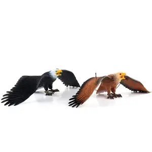 定制热卖有趣的飞行动物玩具精美塑料仿制鹰小雕像其他儿童玩具动物