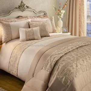 棉被套装涤纶蕾丝床罩家居素色缎