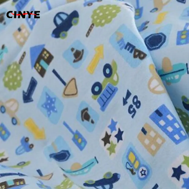 Motif imprimé personnalisé et cvc matériel flanelle tissu pour couverture de bébé et literie