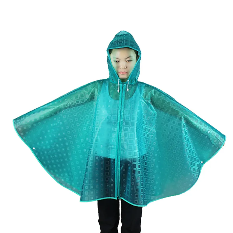 Haute qualité PEVA demi-cercle pluie 3D stéréo poncho/cap