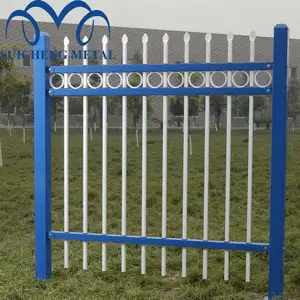 Guangzhou Factory Security Spear Top Wrought Iron Fence / Welded Extend Spear Top Picket Wrought Iron Fence