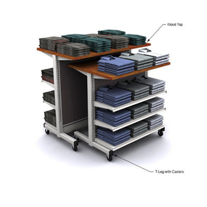 Gondola — présentoir de Table suspendue, pour magasin de vêtements, fabrication chinoise, étagère en verre, - Product Image 3