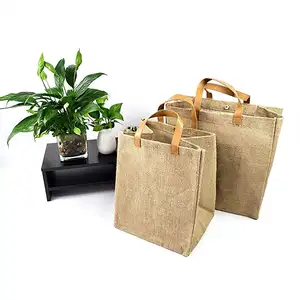 Custom logo foldable sling beach Bags holiday gift Online,eco-friendly recyclable reusable burlap mini jute Shopping bag tote