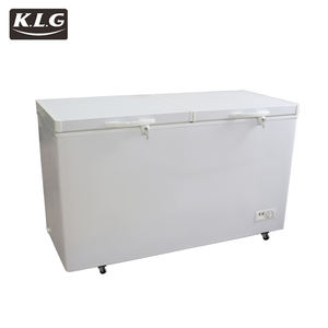 Congélateur coffre électrique à double porte en acier inoxydable de grande taille 450L pour le stockage de crème glacée domestique - Product Image 3