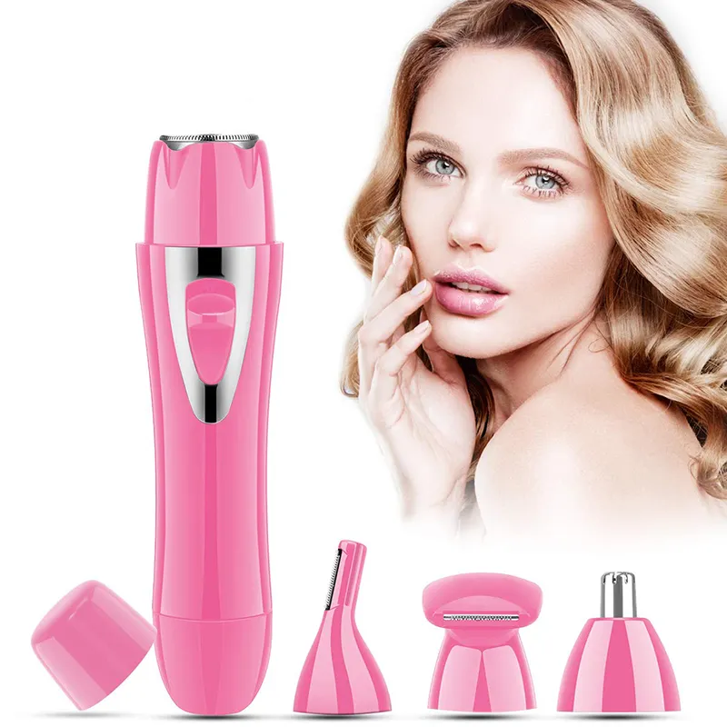 2019 Cordless Facial Hair Removal Nose Eyebrow Hair Trimmer Lady Electric Shaver For Women