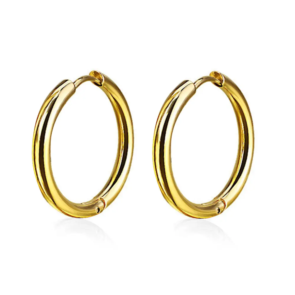 Mens Women Simple Jewelry Lightweight Simple Basic Black Slim Cartilage Huggie Hoop Earring