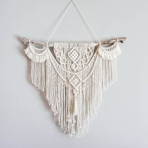 HW027, superventas, macramé anudado a mano, pared colgante, espiga de madera de algodón, decoración, macramé grande, tejido, tapiz colgante de pared - Product Image 6