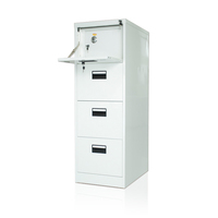 Gabinete Ignífugo Resistente de 4 Cajones, Gabinete de Almacenamiento de Archivos de Acero con Cerradura y Caja Fuerte para Documentos y Archivos de Oficina